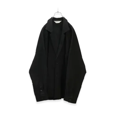ANCELLM Wash Wool Tailored Shirt "Black"