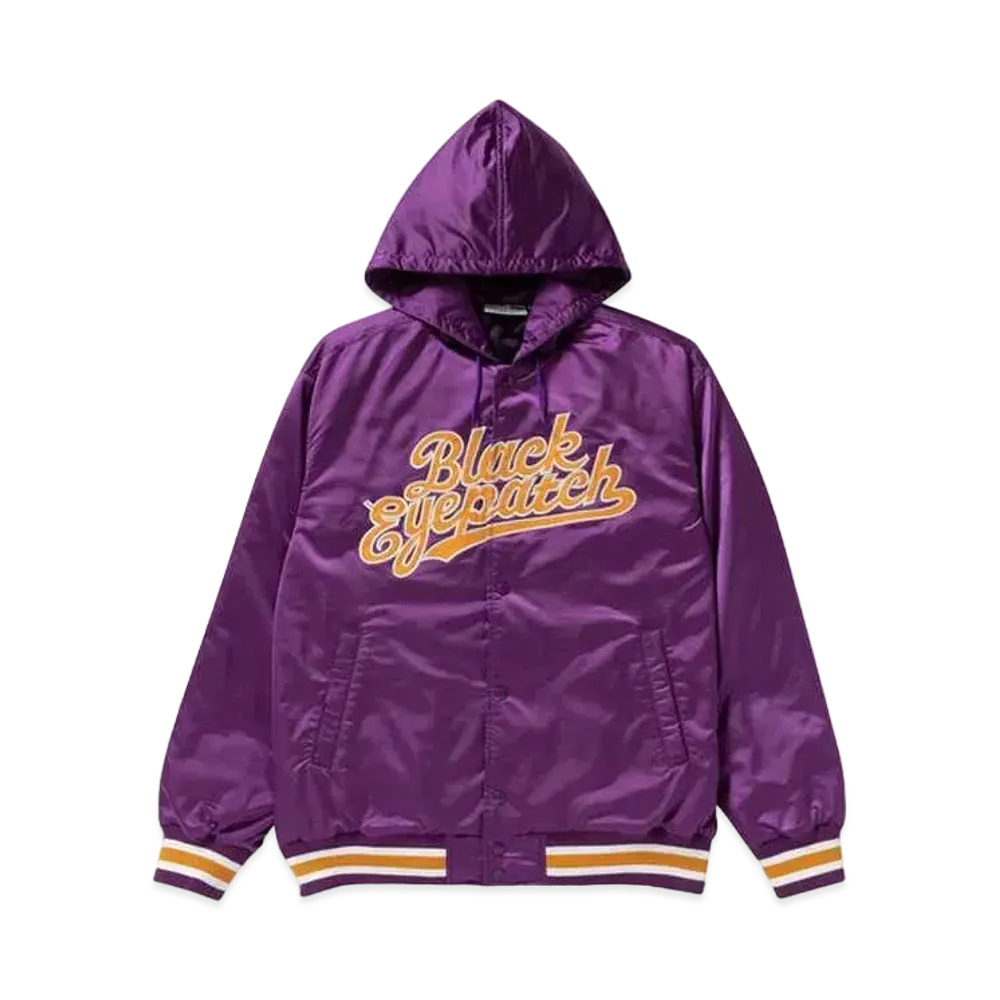 BlackEyePatch NYLON HOODED STADIUM JACKET "Purple"