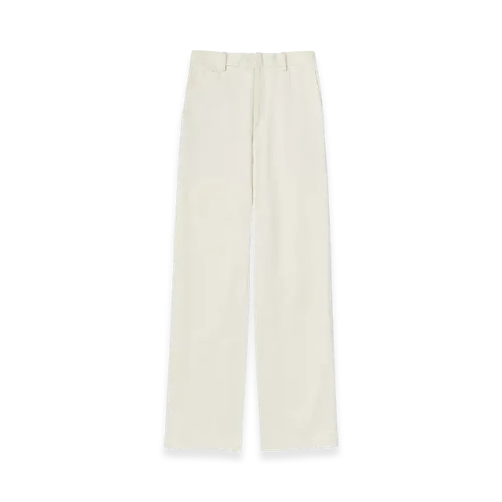 AURALEE Washed Finx Chino Narrow Pants "Ivory White"