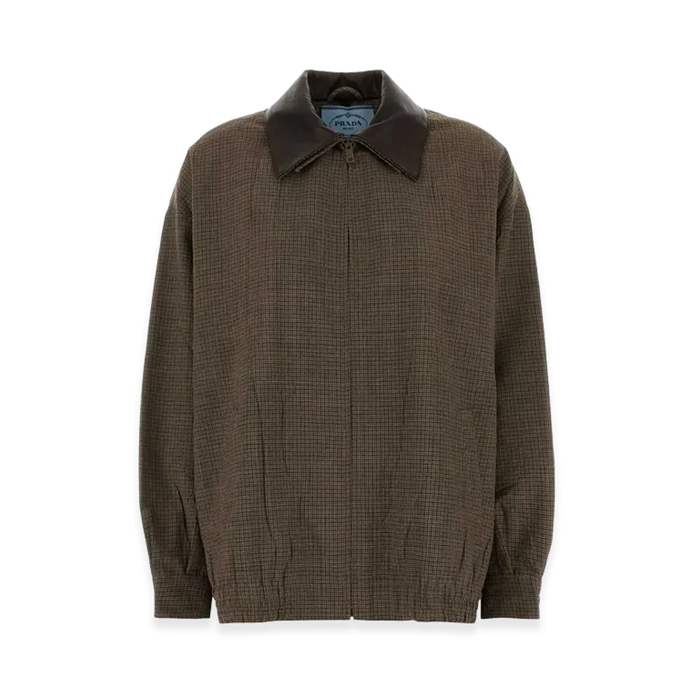 PRADA Women's Embroidered Wool Jacket "Brown"