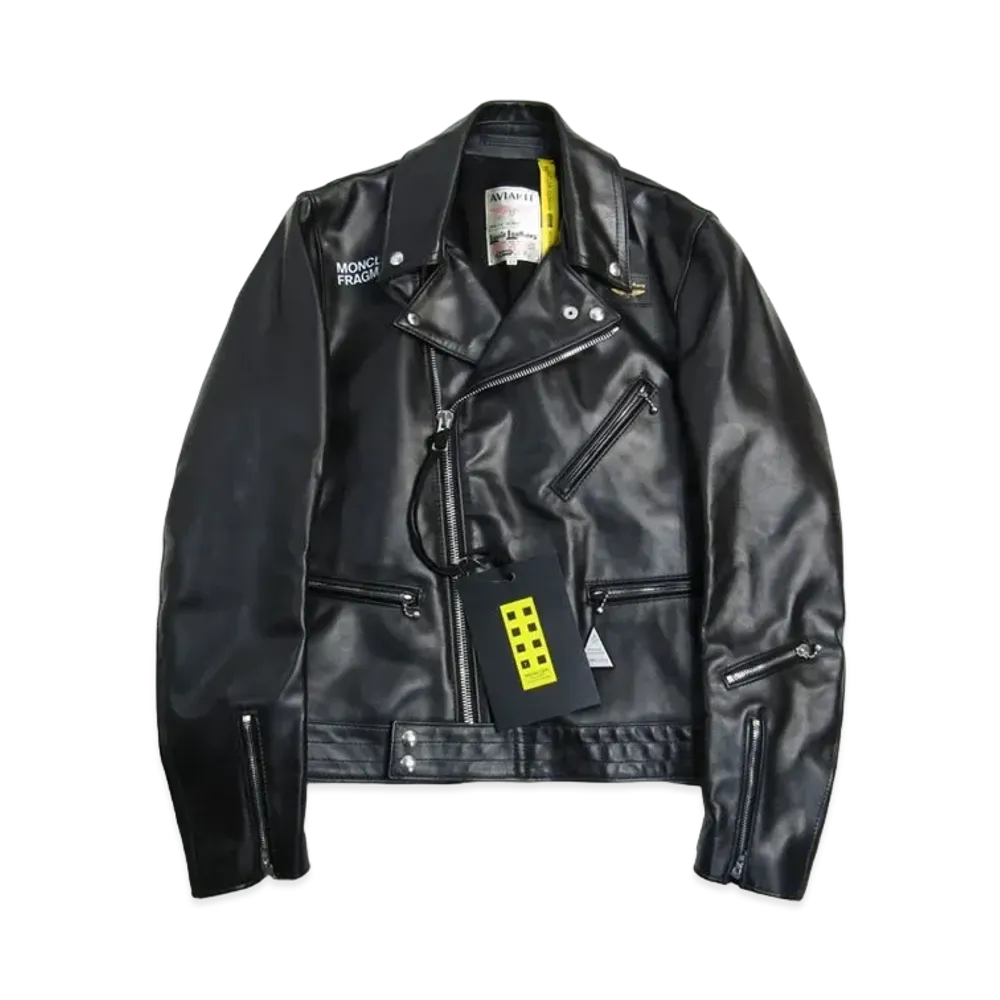 MONCLER x Fragment x Lewis Leather DWAYNE Leather Jkt "Black"