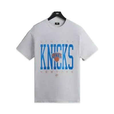 Kith x the New York Knicks Home Court Vintage Tee "Light Heather Grey"