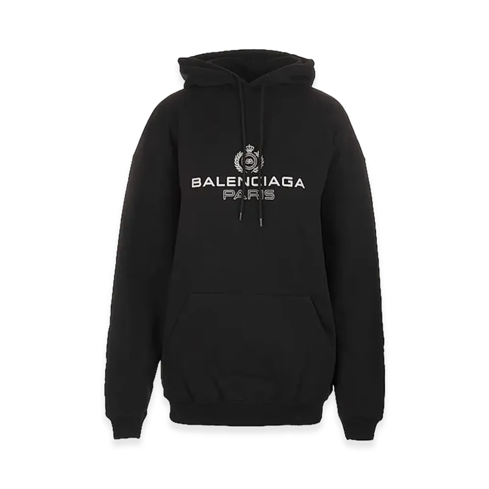 BALENCIAGA Letter Logo Hoodie "Black"