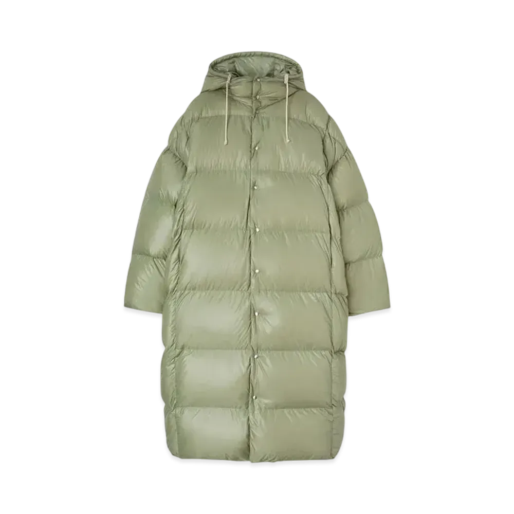 Jil Sander Men's Quilted Down Parka "Pastel Green"