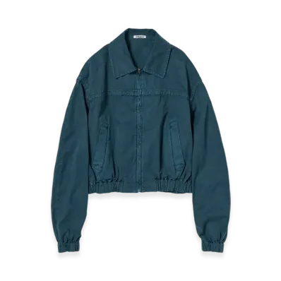 AURALEE Product Dyed Finx Gabardine Zip Blouson "Dyed Navy"