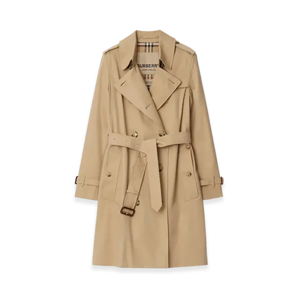 Burberry Mid-length Kensington Heritage Trench Coat "Honey"
