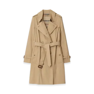 Burberry Mid-length Kensington Heritage Trench Coat "Honey"