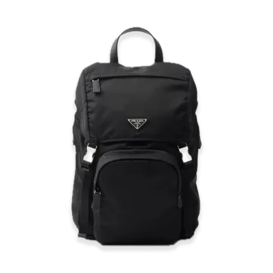 PRADA Re-Nylon x Saffiano Leather Backpack "Black"