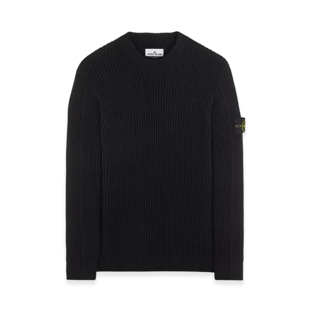 Stone Island 538C2 Full Rib Wool Knitted Sweater - 22FW "Black"