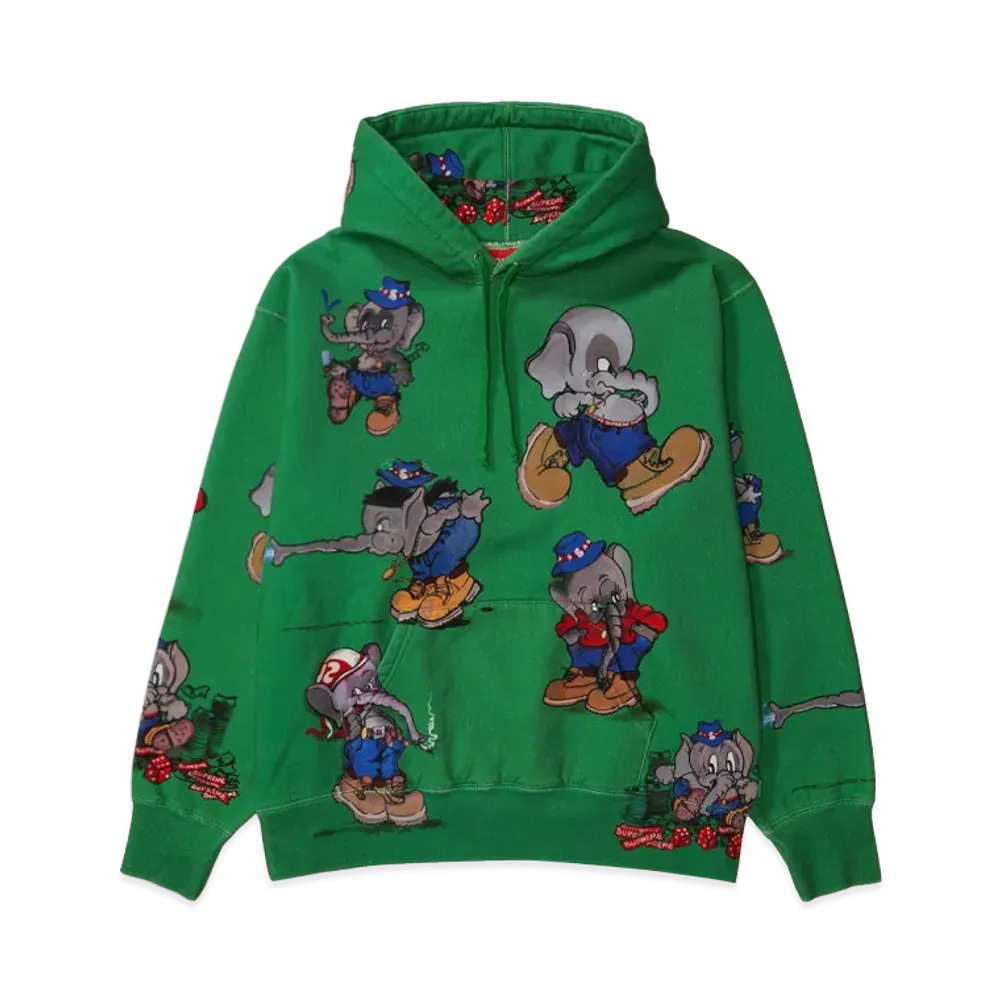 Supreme Elephant Hooded Sweatshirt "Green"