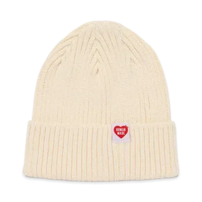 HUMAN MADE Cotton Rib Beanie "White"