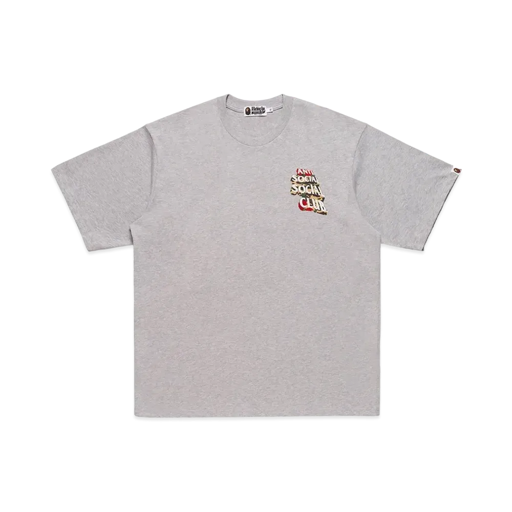 A BATHING APE x ANTI SOCIAL SOCIAL CLUB Assc Tee #2 "Gray"