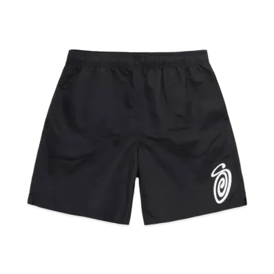 Stussy Curly S Water Shorts "Black"