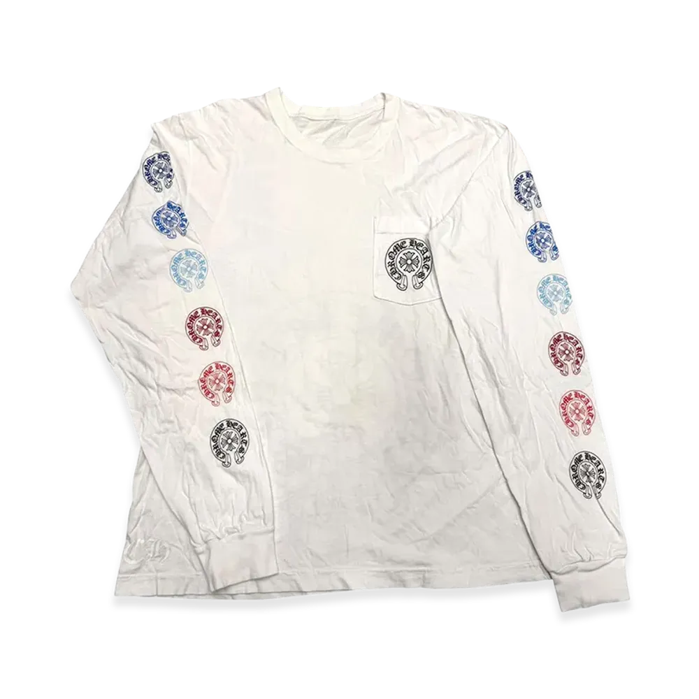 Chrome Hearts Multi Color Horseshoe L/S T-Shirt "White/Multi"
