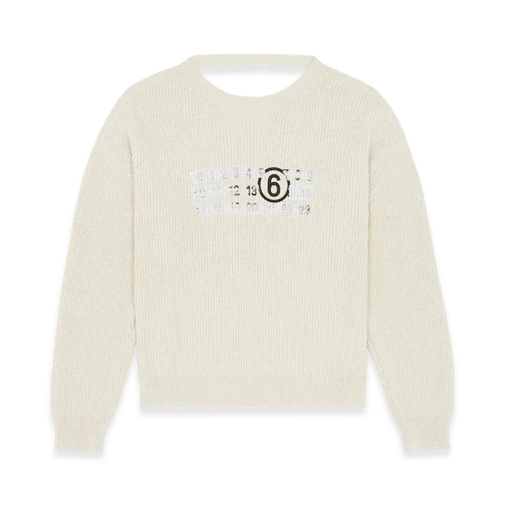 MM6 Maison Margiela Men's Numbering Knit "Cream"