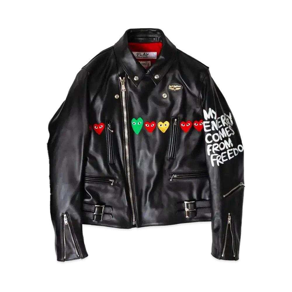 PLAY COMME des GARCONS MARKET PLAY x Lewis Leathers Riders Jacket "Black"