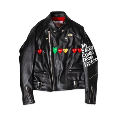 PLAY COMME des GARCONS MARKET PLAY x Lewis Leathers Riders Jacket "Black"