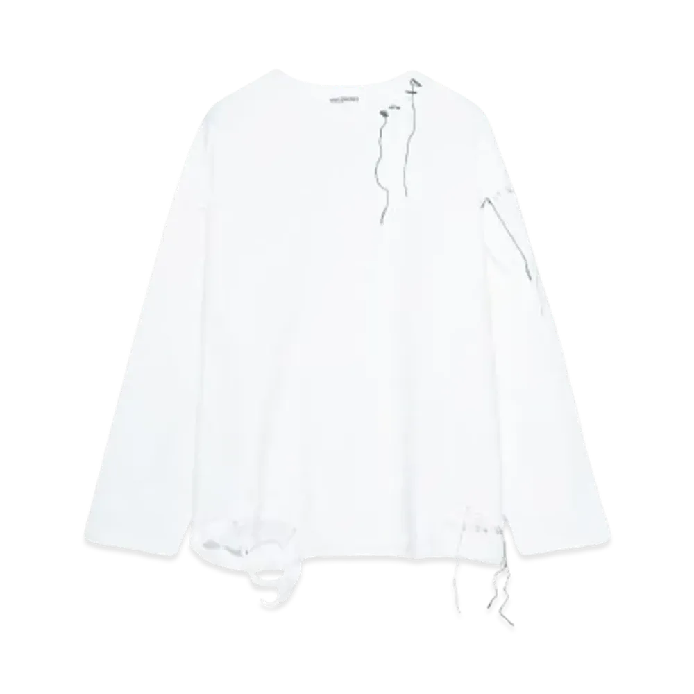 DISCOVERED LOOPING DAMAGE SWEAT "WHITE"
