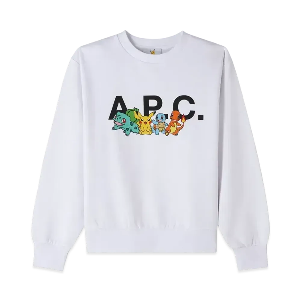 A.P.C. x Pokemon Crew Sweatshirt H "White"