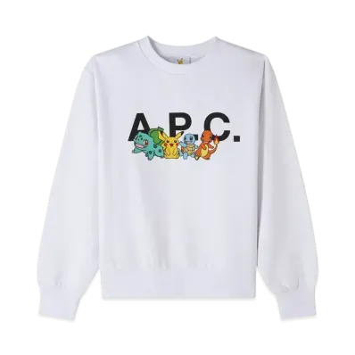 A.P.C. x Pokemon Crew Sweatshirt H "White"