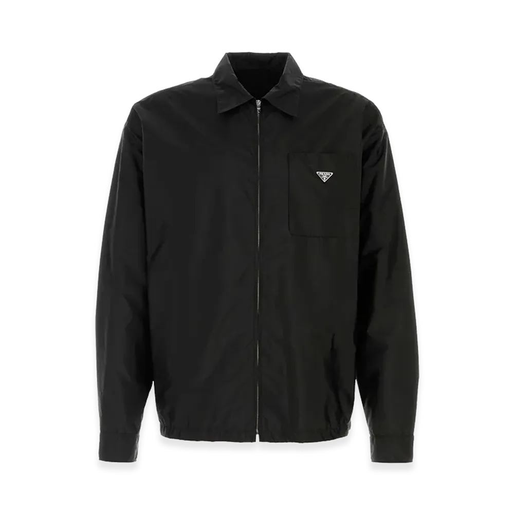 PRADA Lightweight Jacket With Logo "Black"