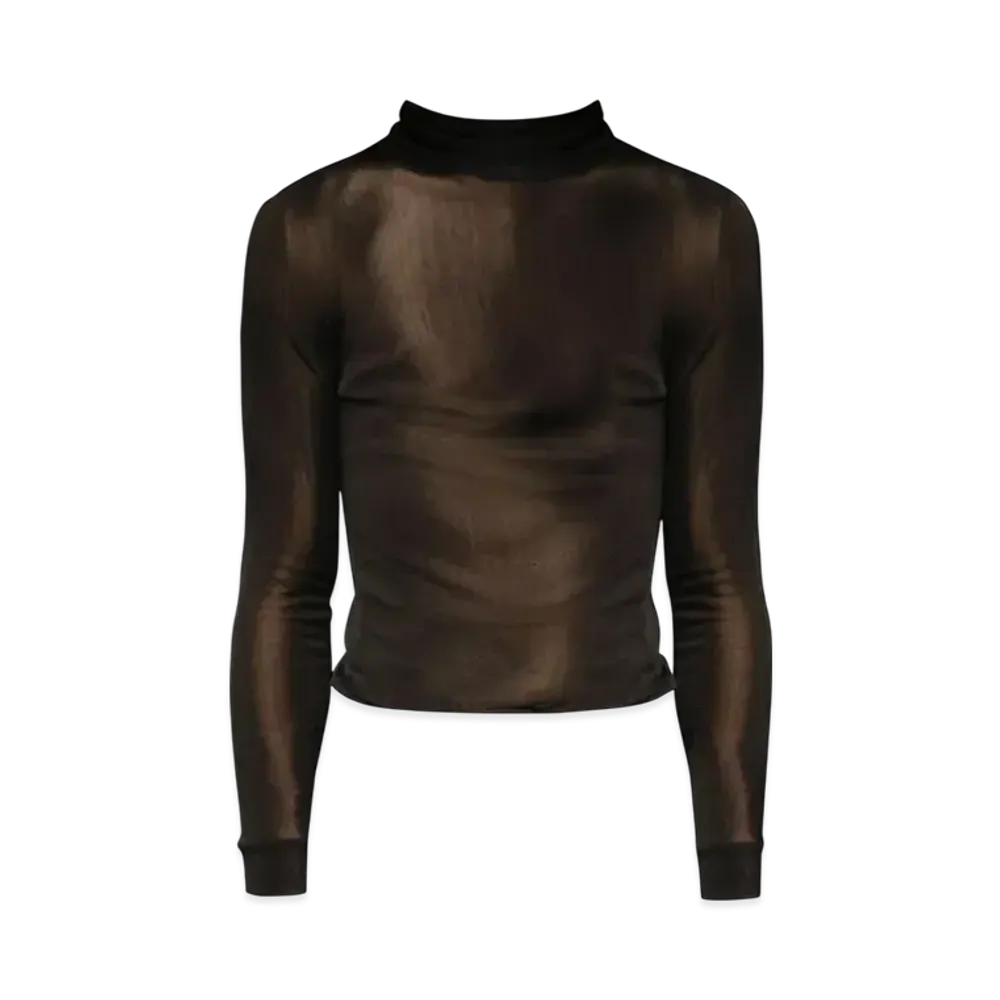 Maison Margiela High Neck Long Sleeve Tops "Black"