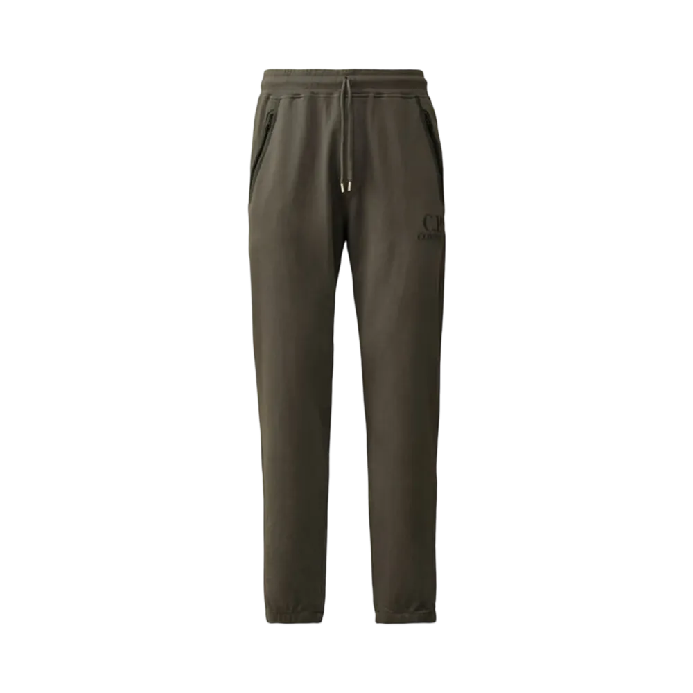 C.P. Company Light Fleece Logo Sweatpants "Smoked Pearl Grey"