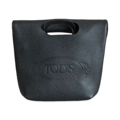 TOD'S Shopping Tote In Leather Mini "Black"