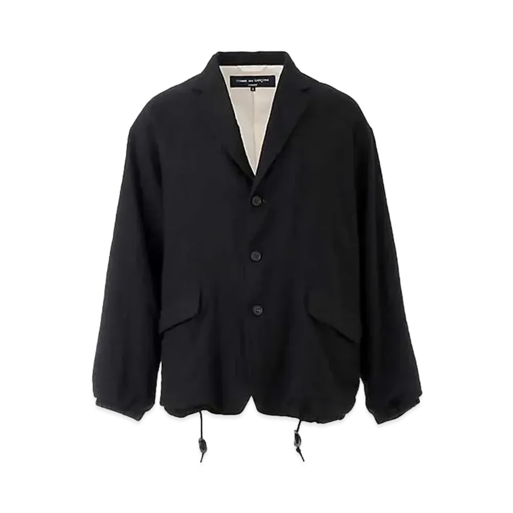 COMME des GARCONS HOMME Wool Serge Product Shrinking "Black"