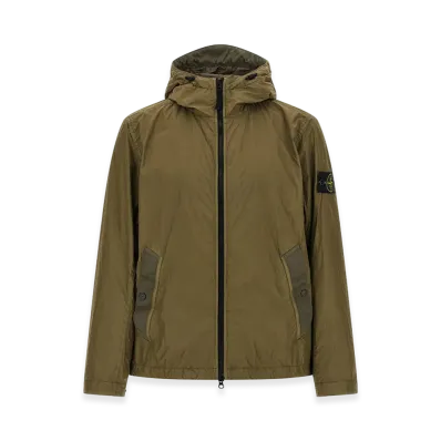 Stone Island Nylon Rep Jacket With Logo "Green"