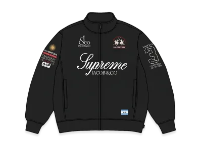 Supreme x La Martina Zip Up Sweatshirt "Black"