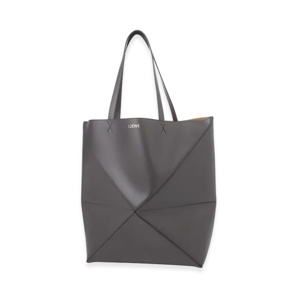 LOEWE Large Puzzle Fold Tote "Dark Grey"
