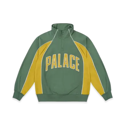 PALACE Courtside 1/4 Zip "Racey Green/Sunny Yellow"