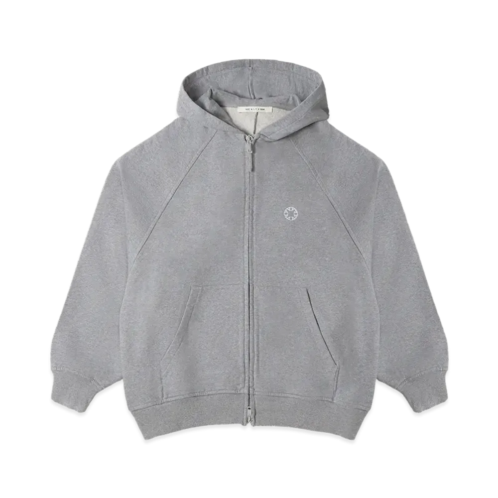 1017 ALYX 9SM Oversized Zip-Up Hoodie "LightHeatherGrey"