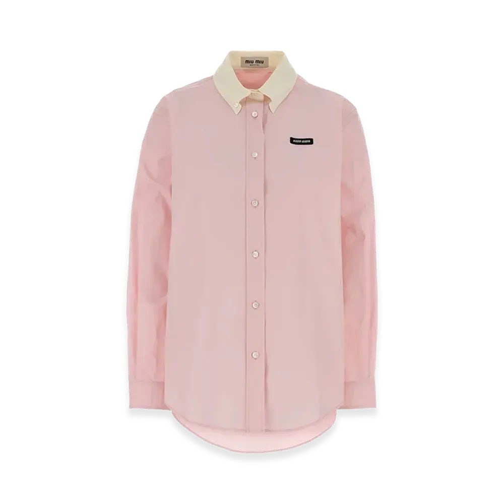 MIU MIU Women's Poplin Shirt "Rose/Pink"