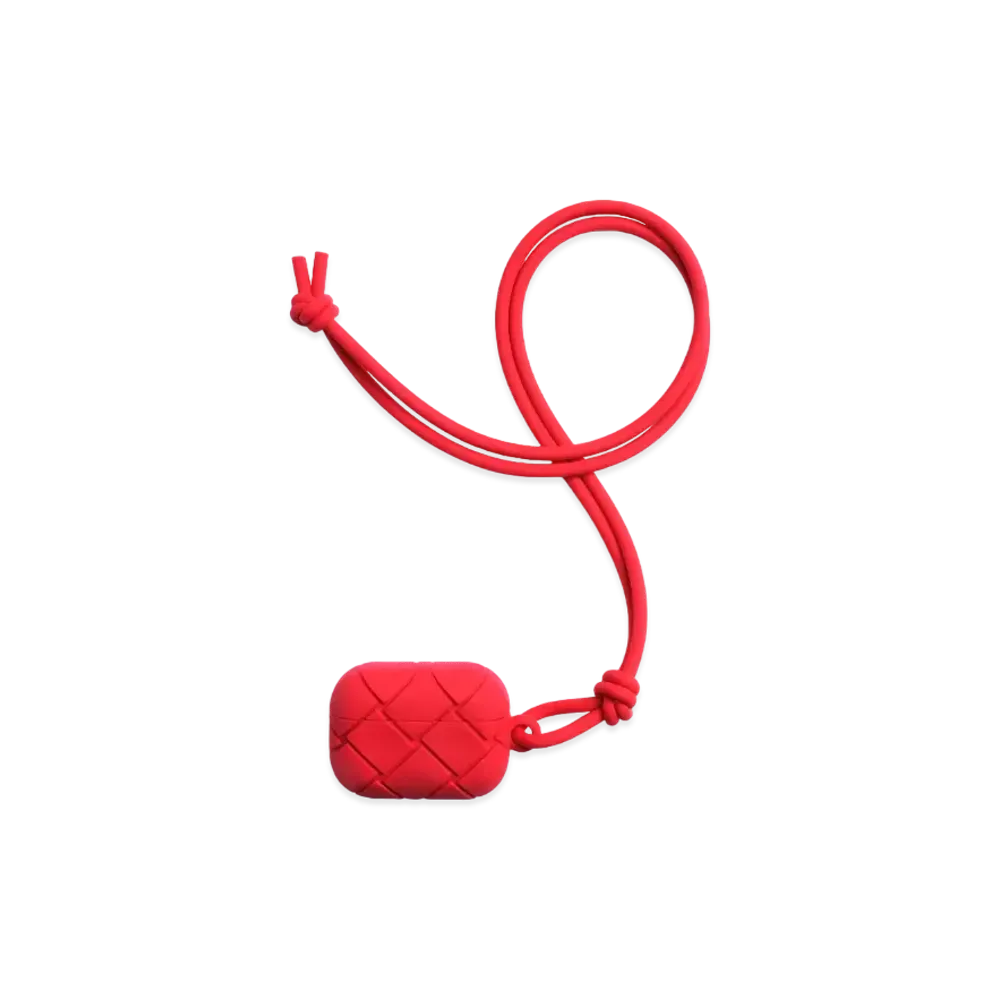 Bottega Veneta Intrecciato Rubber Silicon Airpods Pro Case "Fire Work"