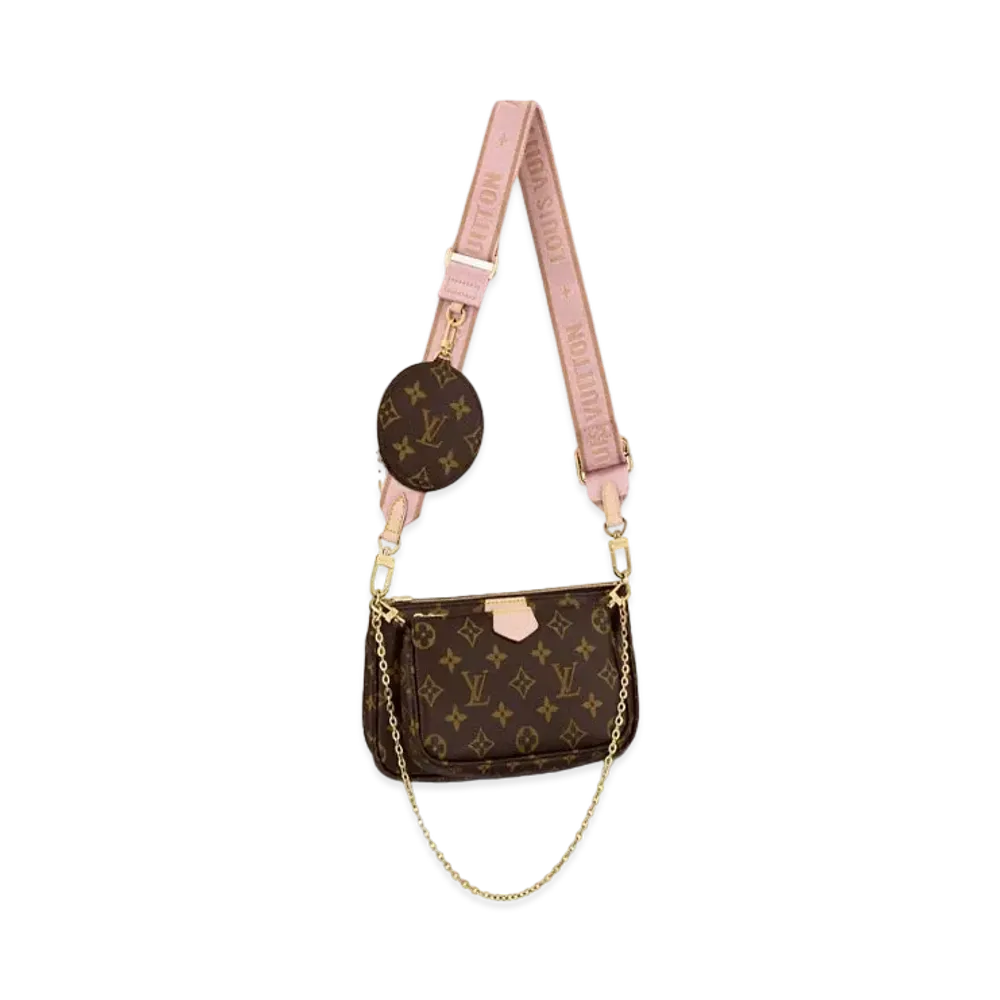 Louis Vuitton Multi Pochette Accessoires Monogram "Rose Crair"