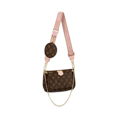 Louis Vuitton Multi Pochette Accessoires Monogram "Rose Crair"