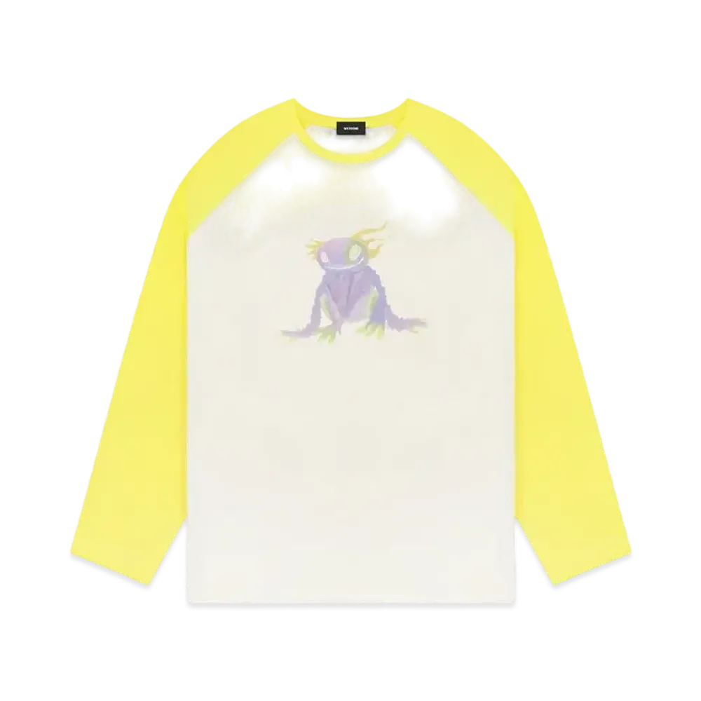 WE11DONE Monster Long Sleeve Raglan T-shirt "Yellow"