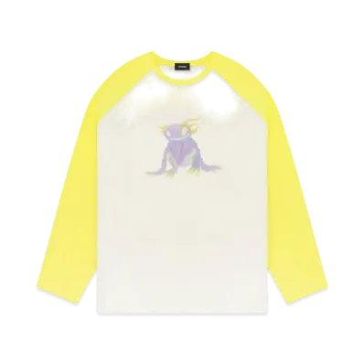 WE11DONE Monster Long Sleeve Raglan T-shirt "Yellow"