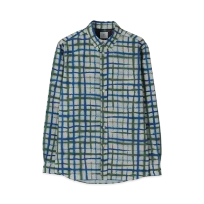 Paul Smith Spray Check Button Down Shirt "Offwhite"