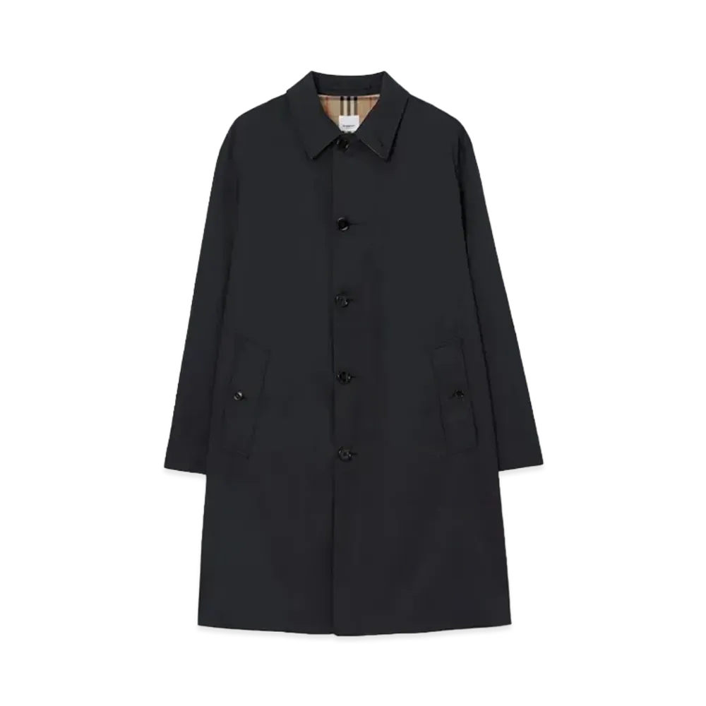 Burberry Men's Mid Length Gabardine Car Coat "Midnight Blue"