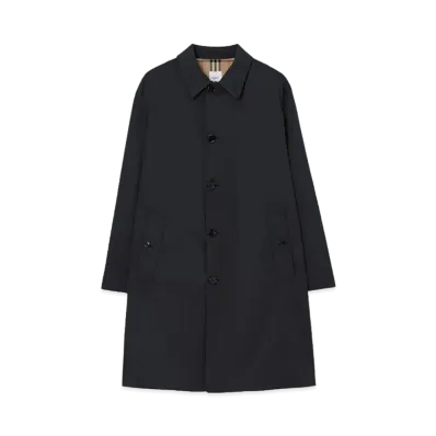 Burberry Men's Mid Length Gabardine Car Coat "Midnight Blue"