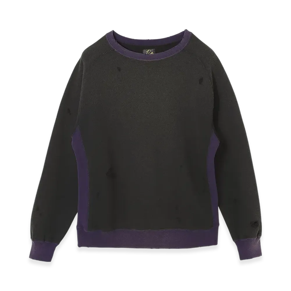 NEEDLES 2-Tone C/N Sweat Shirt - F.Terry "Black"