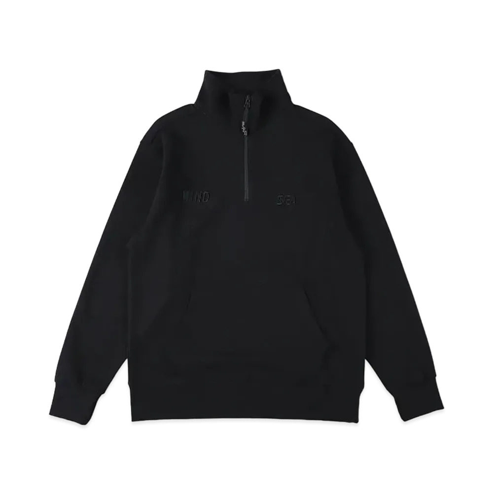 WIND AND SEA WDS-ES Tech Basic Half Zip Tops "Black Basic"