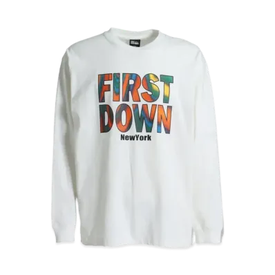 FIRST DOWN MARBLE L/S T "Off White"