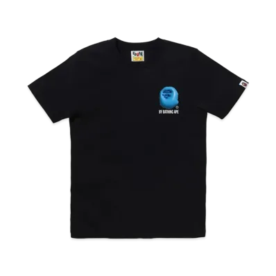 A BATHING APE 3D Art Ape Head Tee "Black/Blue"