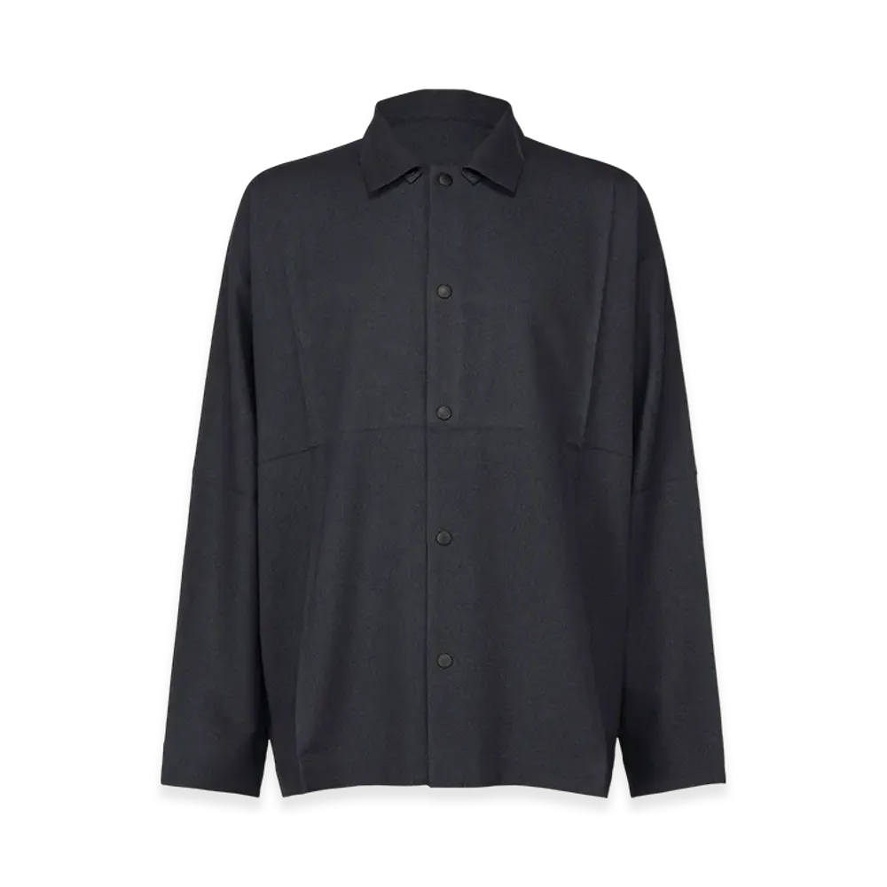 IM MEN Wool Like Compact Shirt "Navy"