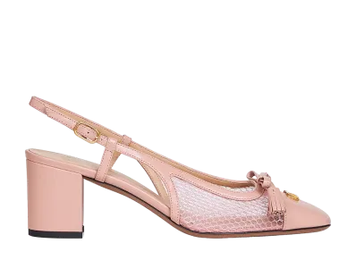 Valentino Garavani Women's Pink Mesh Vlogo Signature Pumps "Pink"
