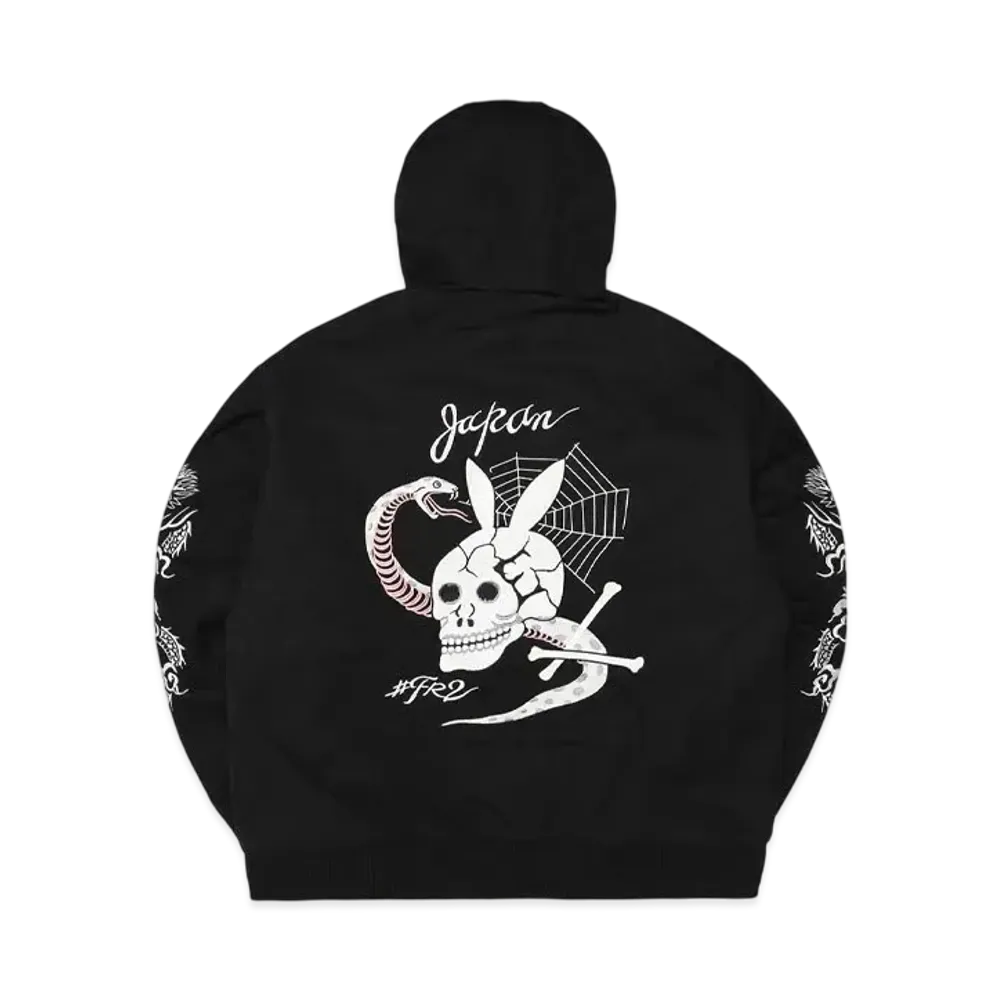 FR2 Snake & Skull Hooded Duck Jacket "Black"